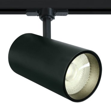 ONE Light COB Cylinder - Stromschienenstrahler mit COB LED - 3-Phasen-Schienensystem - Ø 9 x 20 cm - inkl. 30W LED - schwarz - Lichtfarbe warmweiß