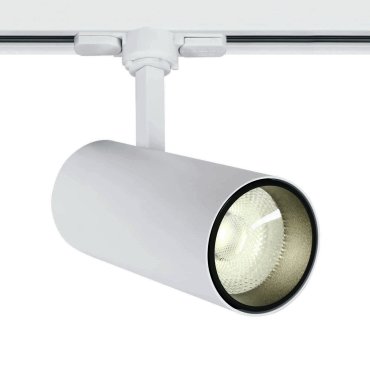 ONE Light COB Cylinder - Stromschienenstrahler mit COB LED - 3-Phasen-Stromschienensystem - Ø 7,5 x 18 cm - inkl. 20W LED - weiß - Lichtfarbe warmweiß