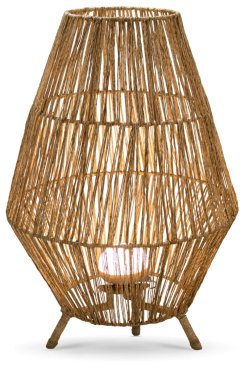 New Garden Sisine - Stehleuchte mit wiederaufladbarem Leuchtmittel und Fernbedienung - Ø 48 x 72 cm - 9W dimmbare LED inkl. -  IP54 - braun