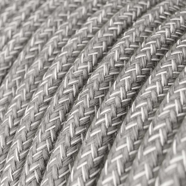 Creative Cables - Textilkabel - pro 100 cm - graues Naturleinen