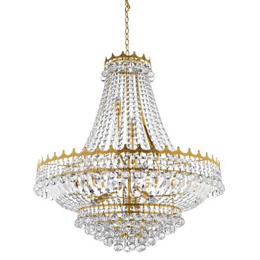 Searchlight Versailles - Kronleuchter - Ø 80 x 250 cm - gold und transparent