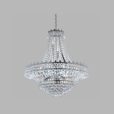 Searchlight Versailles - Kronleuchter - Ø 80 x 250 cm - Chrom und transparent