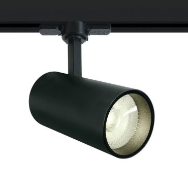ONE Light COB Cylinder - Stromschienenstrahler mit COB LED - 3-Phasen-Schienensystem - Ø 7,5 x 18 cm - inkl. 20W LED - schwarz - Lichtfarbe warmweiß