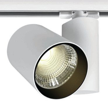 ONE Light COB Dark Light Cylinder - Stromschienenstrahler mit COB LED - 3-Phasen-Schienensystem - Ø 9,8 x 13 cm - 36W LED inkl. - weiß