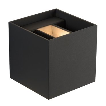 Lucide Xio Cube - Wandleuchte mit 2 verstellbaren Strahlen - 9,7 x 9,7 x 9,7 cm - 4W dimmbare LED inkl - grau