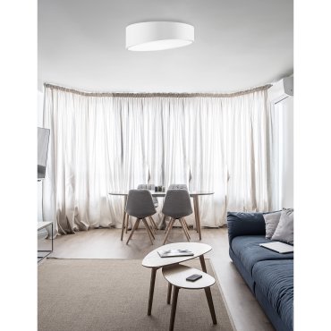 Nova Luce Maggio - Deckenleuchte - Ø 50 x 12 cm - 60W LED inkl. - sandweiß und mattweiß