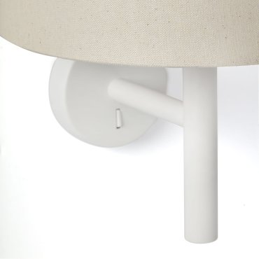 Faro Windsor – wandleuchte – Ø 29 x 39,2 x 26,5 cm – mattweiß und leinen