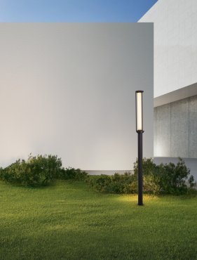Nova Luce Solstice - Gartenleuchte - Ø 16 x 220 cm - 16W LED inkl. - IP65 - Anthrazit dunkel