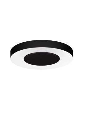 Nova Luce Pada - Deckenleuchte - Ø 40 x 5 cm - 25W dimmbar LED inkl. - Sand schwarz und Weiß