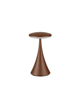 Nova Luce Elbo - wiederaufladbare Tischleuchte für den Außenbereich - Ø 9 x 17 cm - 2W dimmbare LED inkl. - IP54 - corten