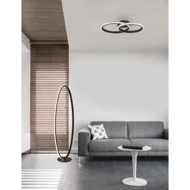 Nova Luce Nager - Deckenleuchte - 62,5 x 41,5 x 17 cm - 28W LED inkl. - sand schwarz