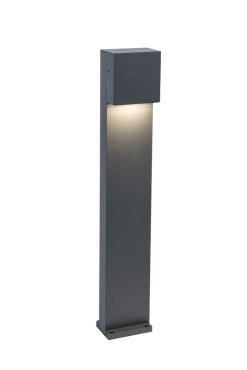 Lutec Gemini XF - Gartenleuchte - 9,2 x 11 x 65 cm - 9,5W LED inkl - dunkelgrau - weiß