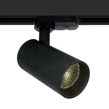 ONE Light COB Compact Cylinder - Stromschienenstrahler - 3-Phasen-Schienensystem - Ø 5,5 x 11 cm - 12W LED inkl. - schwarz