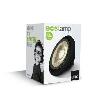 ONE Light R111 GU10 LED - Ø 11,1 x 6,9 cm - GU10 - 13W nicht dimmbar - schwarz - 3000K
