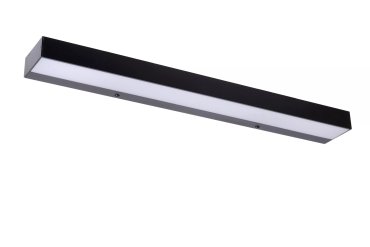 Lucide Alexa - Wandleuchte länglich - 8W LED inkl - 60 x 8 x 3,6 cm - IP44 - schwarz