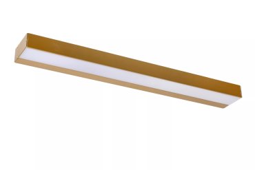 Lucide Alexa - Wandleuchte länglich - 8W LED inkl - 60 x 8 x 3,6 cm - IP44 - matt gold