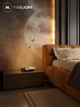 Maxlight Zoe - Hängeleuchte - Ø 9,5 x 180 cm - 1,5W LED inkl. - gold