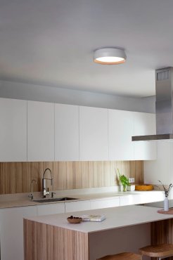 Faro Shoku - Deckenleuchte - Ø 35 x 9,3 cm - 24W dimmbare LED inkl. - weiß mit schwarz