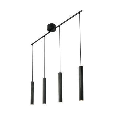 Nordlux Vico 4-schienig - Pendelleuchte - 115,5 x 5 x 170 cm - schwarz