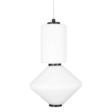 Maxlight Akiko - Hängeleuchte - Ø 20 x 150 cm - 16W LED inkl - schwarz und opal