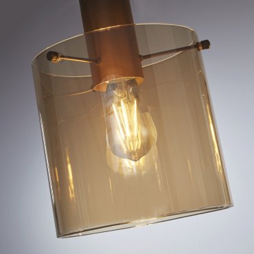 Searchlight Sweden - Pendelleuchte - 142 x 150 cm - mokka und bernsteinfarben