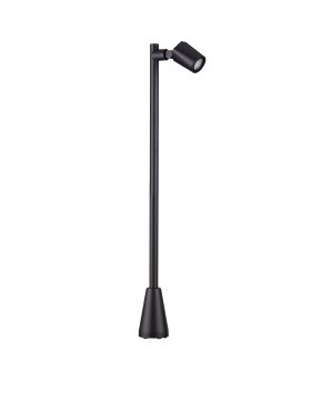 Nova Luce Spy - Gartenpfosten - Ø 7,5 x 100 x 14 cm - IP65 - Sand schwarz