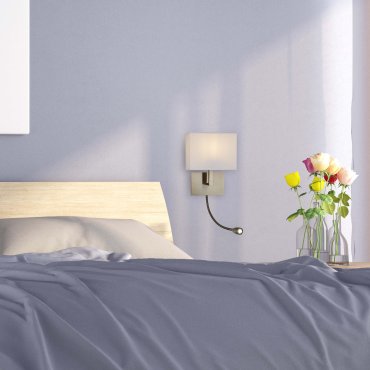 Searchlight Wall - Wandleuchte mit Doppelschalter - 20 x 25,5 cm - 1W LED inkl. - Messing antik