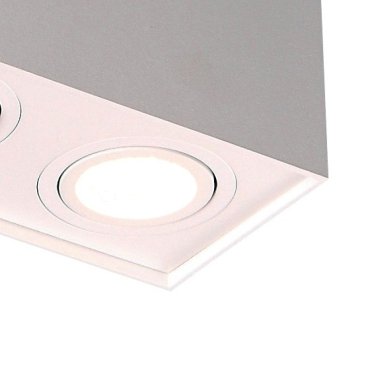 Maxlight Basic Square - Aufbaustrahler 2L - 19 x 12 cm - weiß