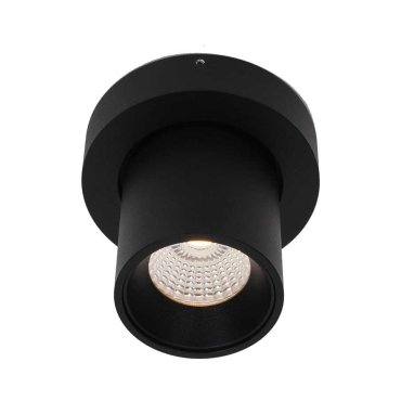 Artdelight Laguna - Aufbaustrahler 1L - Ø 10 x 9,5 cm - 6W dimmbare LED inkl. - schwarz