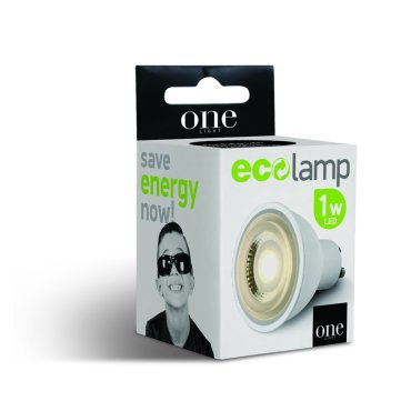 ONE Light 60° COB LED - Ø 5 x 5,5 cm - GU10 - 1W nicht dimmbar - 3000K