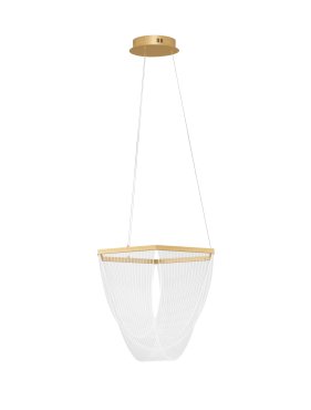 Nova Luce Valentin - Hängelampe -  Ø 52 x 120 cm - 35W dimmbar LED inkl. - messing gold