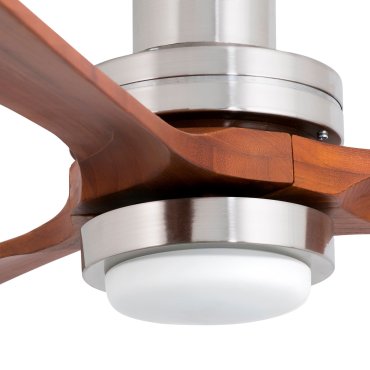 Faro Lantau L - Deckenventilator mit Licht - Ø 132 cm - Nickel matt und walnuss