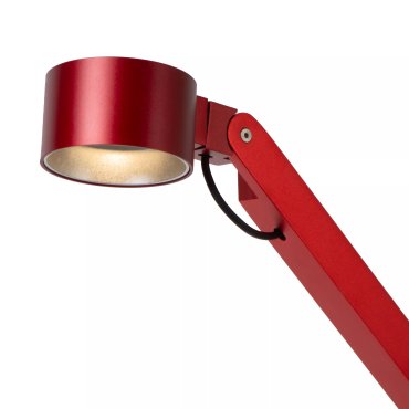 Lucide Ogden - Schreibtischlampe - 49 x 20 x 90 cm - 7W dimmbare LED inkl. - rot