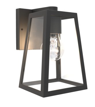 Lutec Fia - Außenwandleuchte - 14 x 16,5 x 21,6 cm - IP44 - schwarz