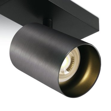 ONE Light Retro GU10 Spots - Aufbaustrahler 1L - 13 x 7 x 10 cm - metallgrau