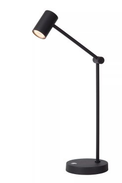 Lucide Tipik - wiederaufladbare Tischleuchte - 28,9 x 15 x 64 cm - 3 Stufen Dimmer - 3W LED inkl - schwarz