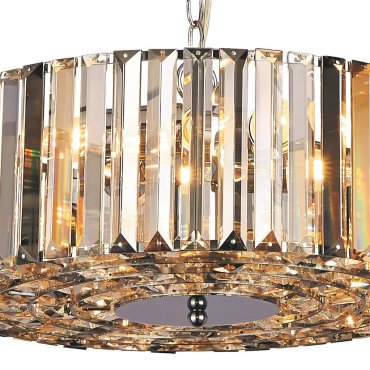 Searchlight Iris - Deckenpendelleuchte - Ø 50 x 132 cm - Chrom und Amber