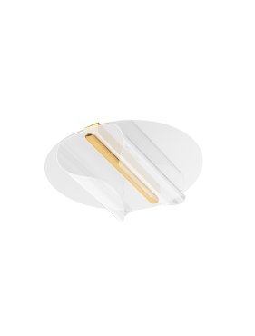Nova Luce Valentin - deckenleuchte - Ø 55 x 13 cm - 20W dimmbar LED inkl. - messing gold