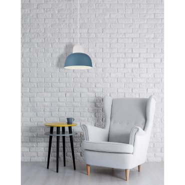 Nova Luce Victoria - Hängeleuchte - Ø 26 x 120 cm - blau und weiß
