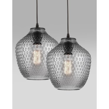 Nova Luce Vetro - Hängeleuchte - Ø 23 x 130 cm - Rauchglas