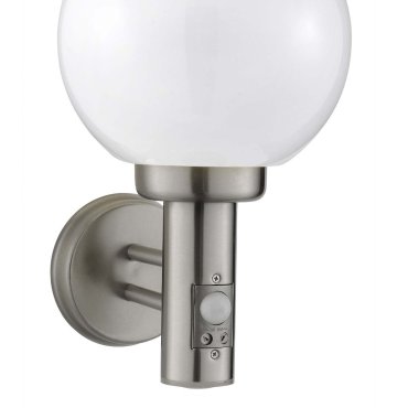 Searchlight Orb Lanterns - Außenwandleuchte mit Bewegungsmelder - 20 x 33 cm - IP44 - Edelstahl