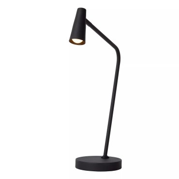 Lucide Stirling - wiederaufladbare Tischleuchte - 30,5 x 14 x 47,5 cm - 3 Stufen Dimmer - 3W dimmbare LED inkl - schwarz