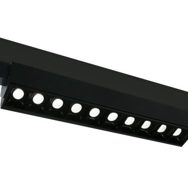 ONE Light Adjustable LED Linear Track Light - Stromschienenstrahler - 3-Phasen-Schienensystem - 58 x 6 x 8 cm - 10 x 5W LED inkl. - schwarz - Lichtfarbe warmweiß