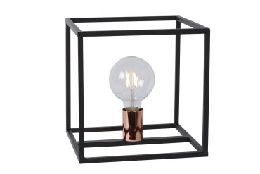 Lucide Arthur - Tischleuchte - 25 x 25 x 25 cm - schwarz &amp; kupfer