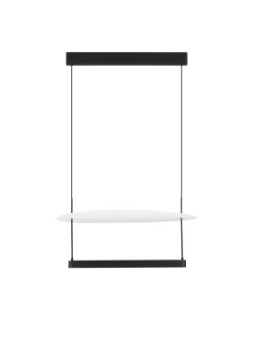 Nova Luce Diona - Hängelampe - Ø 60 x 160 cm - 40W dimmbar LED inkl. - sand schwarz und weiß