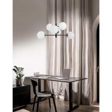 Nova Luce Impero - Pendelleuchte - Ø 70 x 120 cm - schwarz und weiß