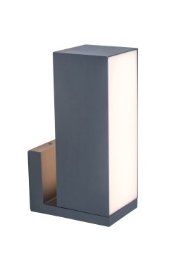 Lutec Cuba - Außenwandleuchte - intelligente Beleuchtung - Lutec Connect - 9,3 x 14,4 x 25,6 cm - 15W LED inkl. - IP54 - dunkelgrau