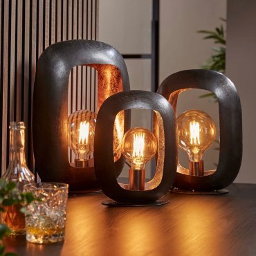 Vico Shape XL - Tischleuchte - 34 x 11 x 44 cm - Schwarz Nickel