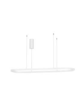 Nova Luce Cuppe - Hängelampe - 120 x 200 x 35 cm - 58W dimmbare LED inkl. - Sand Weiß