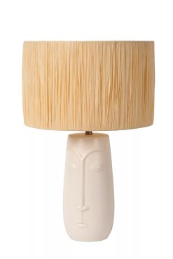 Lucide Viso - Tischleuchte - Ø 36 x 56 cm - beige und weiß